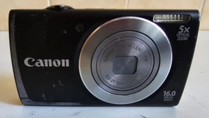 Canon PowerShot A3500 IS Digitalkamera schwarz / DEFEKT, ERSATZTEILSPENDER - Bild 1 von 7