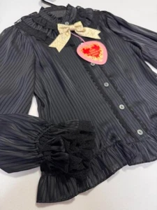 Blusa BABY THE STARS SHINE BRIGHT de Gasa Blanca Lazo de Encaje Talla M Japón - Imagen 1 de 8