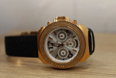 Lancaster Pillo Chronograph Rose Gold Diamond 0.86ct Ct Quarz 38mm New Batt - Image 1 of 4