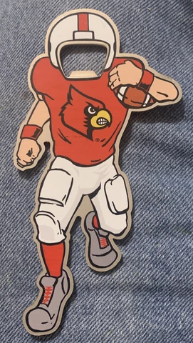 Louisville Cardinals NCAA College Football Magnet Metal Bottle Opener Pub Bar Cover