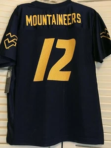 CAMISETA DE FUTBOL DE VIRGINIA OCCIDENTAL #12 Montañeros Juveniles GRANDE 12/14 o XL 16/18 NUEVA CON ETIQUETAS - Imagen 1 de 3