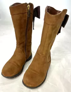 Kenneth Cole New York Dolly Bow-T Bota Media Pantorrilla Niñas Niño Pequeño Talla 6 Marrón Camel - Imagen 1 de 9