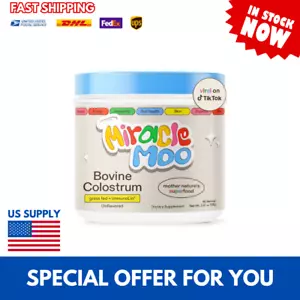 Miracle Moo Mother Natures Bovine Colostrum grassfed+ immunolin Supplement 60 SV - Picture 1 of 1