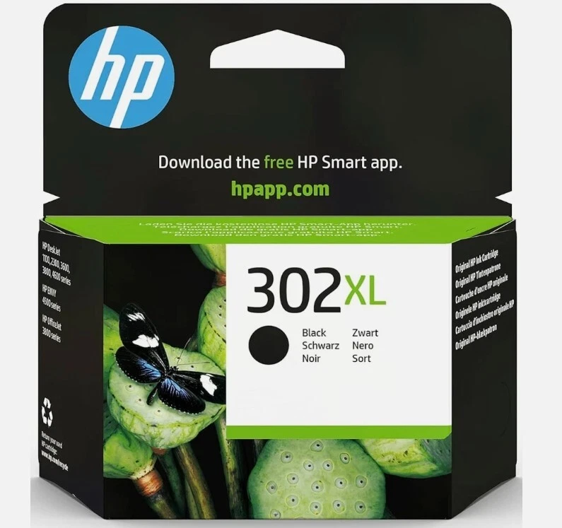 HP 302XL Original Schwarz-Patrone (F6U68AE) – 430 Seiten, 8,5 ml, Instant Ink - Bild 1 von 1