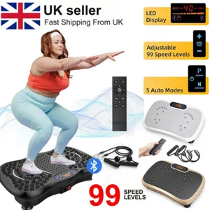 Vibration Plate Exercise Machine Whole Body Workout Massager Fitness Machine - Picture 1 of 42