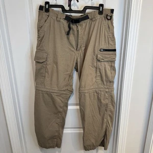 BC Clothing Herren Convertible Cargo Hose Khaki Hellbraun Größe XXL 30 Schrittlänge - Bild 1 von 7