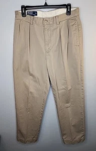 Polo Ralph Lauren Chino Andrew Pants Mens Vintage 90s Beige Size 32×32 - Imagen 1 de 14