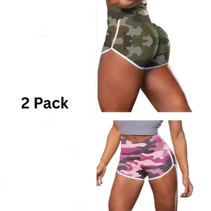 Bundle Lotto 2 Pantaloncini Donna Allenamento Scrunch Booty Palestra Yoga Sport Atletica Tg S - Foto 1 di 6