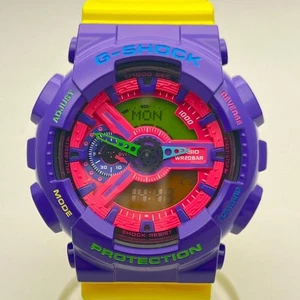 Casio G-SHOCK GA-110HC-6AJF Hyper Colores Púrpura Amarillo Raro Modelo 2011 - Imagen 1 de 6