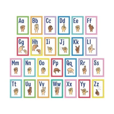 Carson Dellosa Mini Posters: Sign Language Alphabet Poster Set Grade PK (26 mini - Image 1 of 4