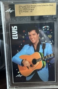 2024 Leaf Elvis Presley Icons Collection Base Pre-Production Proof Clear 1/1 - Bild 1 von 2