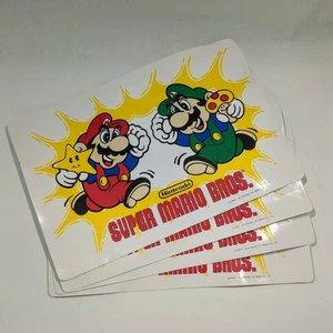 Super Mario Bros 1989 Nintendo Placemat Set Of 4 Vintage 1980s Videogame Luigi - Picture 1 of 10