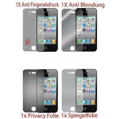 4x Protection Films for Sony Xperia SP Privacy Mirror Matt Fingerprint - Image 1 of 3