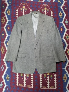 VTG Brooks Brothers Wool Blazer, 46R, Herringbone Sport Coat, Salt & Pepper - Picture 1 of 7