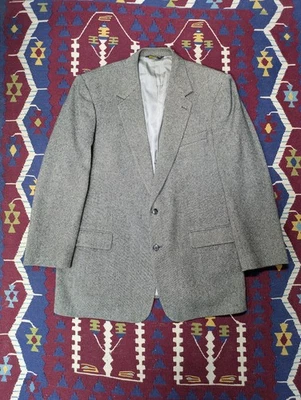 VTG Brooks Brothers Wool Blazer, 46R, Herringbone Sport Coat, Salt & Pepper - Image 1 of 4