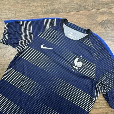 Camiseta Nike Selección Nacional de Francia Para Hombre Grande Azul Fútbol Fútbol Dri-Fit Entrenamiento Foto 1 de 4