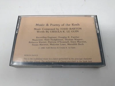 Music & Poetry of the Kesh Cassette Tape 1985 Todd Barton Ursula Le Guin Rare - Image 1 of 4