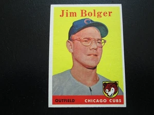 CARTOLINA DA BASEBALL JIM BOLGER 1958 TOPPS # 201 NUOVA BELLA - Foto 1 di 2