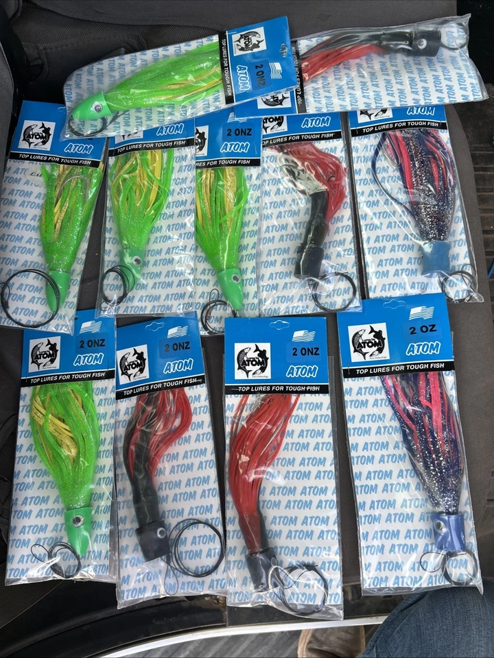Atom 2盎司鱼饵多种颜色咸水钓鱼 — 第 1/1 张图片