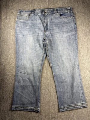 Pantalones de mezclilla de trabajo elásticos de corte relajado Duluth Ballroom Double Flex 44x28 nuevos Foto 1 de 4