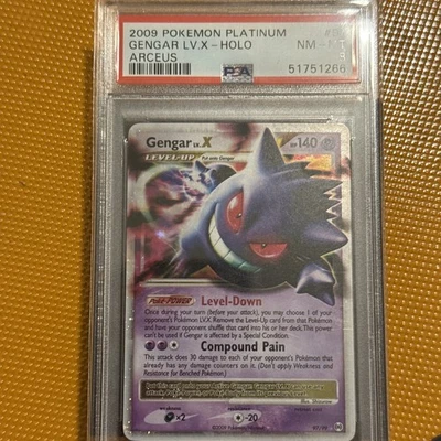 2009 POKEMON PLATINUM ARCEUS #97 GENGAR LV.X-HOLO PSA 8 - Image 1 of 4