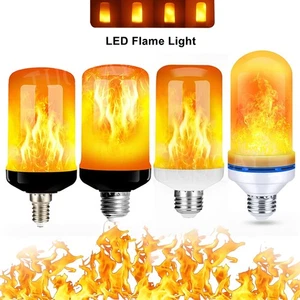 E27 E14 LED Licht Fackel 4 Modi Feuer Lampe Flammen Effekt Flacker Glühbirne DE - Bild 1 von 47