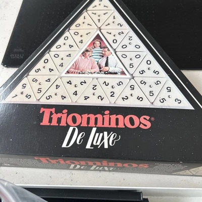 Vintage Triominos Deluxe Edition Complete Goliath Triangular Domino Game  - Image 1 of 4