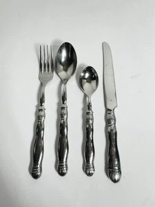 Southern Living Gallery Flatware Fork Spoon Knife Stainless 4 Piece Set - Picture 1 of 11