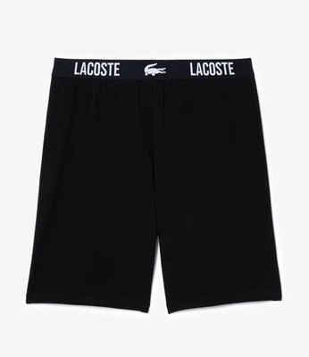 Pantalones cortos de pijama de algodón suave negro Lacoste para hombre talla grande nuevos con etiquetas $50 Foto 1 de 4