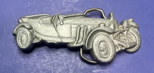 Antiguo Roadster Duesenberg cordón castaño rojizo vintage hebilla de cinturón - Imagen 1 de 4