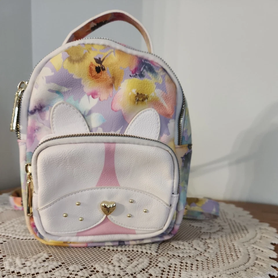 Mini Mochila Floral Betsey Johnson Kitsch Perro Nueva con Etiquetas Foto 1 de 4