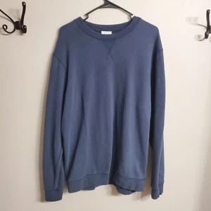 Sunspel Crewneck Sweatshirt Mens XL Authentic Faded Navy Blue Long Staple Cotton - Picture 1 of 7