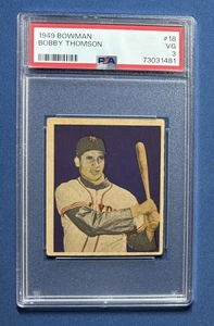 1949 Bowman Bobby Thomson PSA 3 Giants #18 - Picture 1 of 2