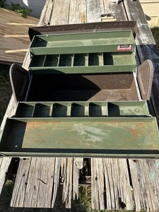 Vintage 1950s Kennedy Kits 1017 Cantilever Metal Tool Box Tackle Machinist Box!! - Picture 1 of 24