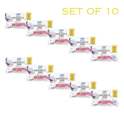 10-Pack Sofy Hadaomoi Organic Cotton Slim Pads 175mm No Wings 300pcs Total (79 c - Image 1 of 4