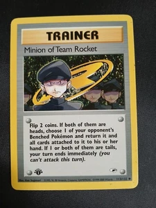Minion of Team Rocket 1ª Edición 113/132 Gimnasio Héroes Entrenador Pokemon WOTC LP - Imagen 1 de 6