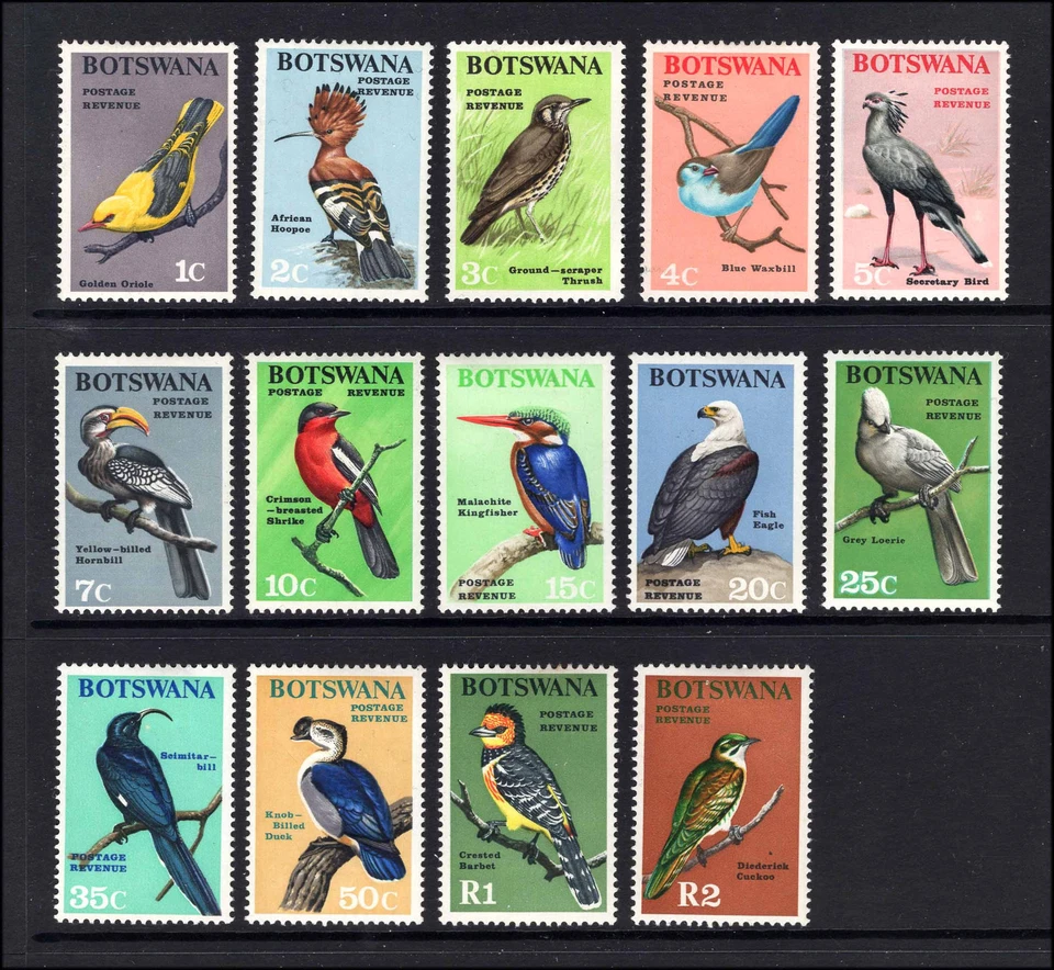 M27847 Botswana 1967 Birds Set X14 m/m Sg 220-33 Cat £48 - image 1 of 1