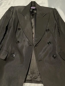 Ralph Lauren Collection Purple Label Black Double Breasted Blazer 2 Europe - Picture 1 of 10