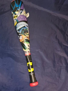 Vtg Batman & Robin Vinyl Wrapped Padded Baseball Bat w/ Illustration - Picture 1 of 13