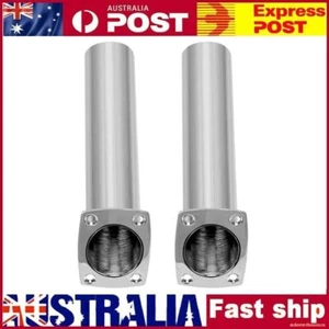 2X Boat Fishing Rod Holders Slim Line Straight 30 Degrees Stainless Flush Mount - Picture 1 of 10