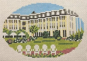 Needlepoint Handpainted Christmas Needle Crossings Congress Hall NJ - Picture 1 of 4