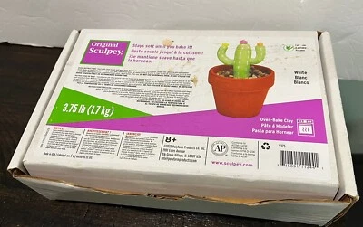 Lote de três blocos brancos de argila de polímero Sculpey 3,75 lb forno assar argila - Imagem 1 de 4