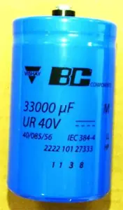 Vishay 33000uF 40V DC Aluminium Electrolytic Capacitor 10000h MIG Welding PSU - Picture 1 of 2