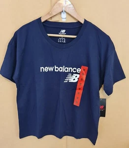 NEW BALANCE NB Women's T-Shirt Navy NEW W/tag Sport Active Size MED/12 Free Post - Picture 1 of 4