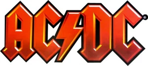 AC/DC Aufkleber Sticker Heckscheibe Autoaufkleber Logo rot-schwarz ca. 51cmx25cm - Imagen 1 de 1