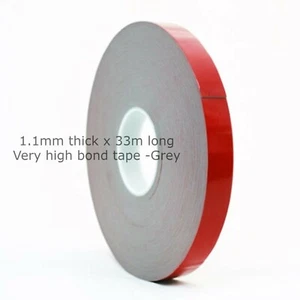 High bond Acrylic foamed Adhesive tape Grey Super Strong Channel bonding - Picture 1 of 5