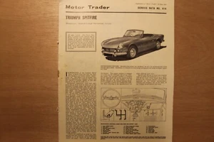 Original Triumph Spitfire Mk1 (1963) Motor Trader Service Daten Nr. 414 - Bild 1 von 1