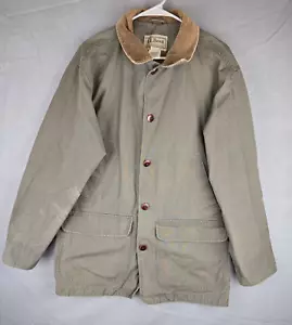 Abrigo Chaqueta De Colección LL Bean Oliva Desteñido Lona Tareas Campo Granero Para Hombre Pequeña - Imagen 1 de 11