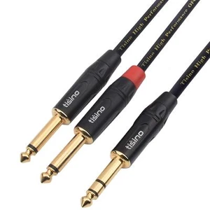 1/4 inch TRS Stereo to Dual 1/4 inch TS Mono Insert Cable Y-Splitter Stereo B... - Picture 1 of 7