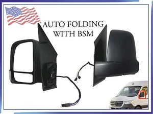 For 2019-2023 Mercedes Sprinter Side Rear View Mirror Auto Fold W BSM Left LH - Picture 1 of 8